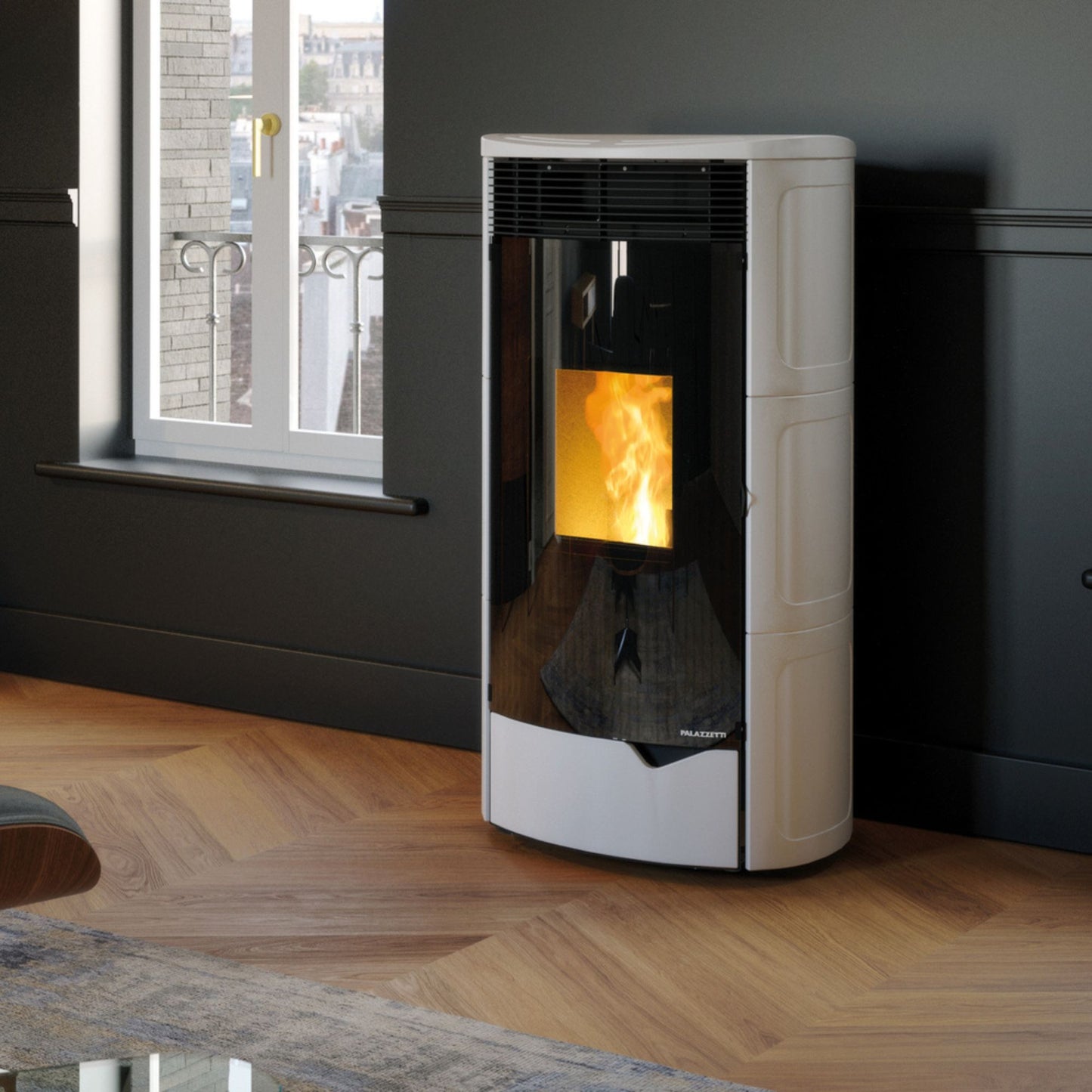 STUFA A PELLET ECOFIRE NADINE TC 9 Pro2 Aria Ventilata 9kW A+ PALAZZETTI riscaldamento ad alte prestazioni, progettata per garantire efficienza