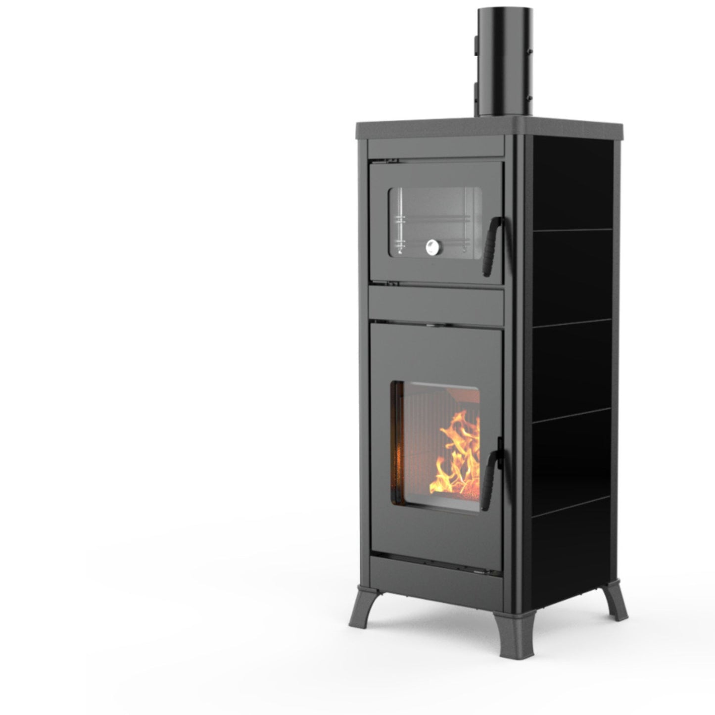 STUFA A LEGNA DOROTEA CON FORNO INTEGRATO Aria irraggiamento 10kW A+ PALAZZETTI per riscaldamento domestico e cottura a legna in ambienti residenziali