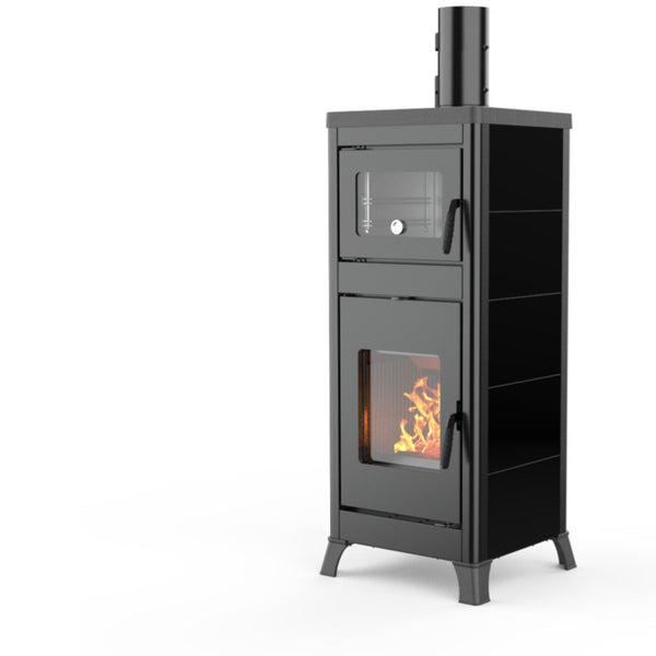 STUFA A LEGNA DOROTEA CON FORNO INTEGRATO Aria irraggiamento 10kW A+ PALAZZETTI per riscaldamento domestico e cottura a legna in ambienti residenziali