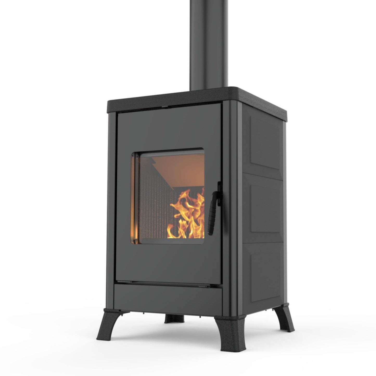 STUFA A LEGNA DOROTEA METALLO Aria irraggiamento 10kW A+ PALAZZETTI con design tradizionale, top e piedi in ghisa e riscaldamento domestico per ambienti residenziali