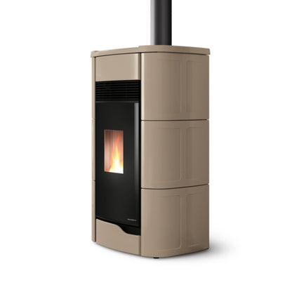 STUFA A PELLET Ecofire Anna US 12 Aria 12kW US PALAZZETTI aria ermetica con uscita fumi superiore, ventilazione regolabile, Zero Speed Fan, ceramica stondata, alto rendimento