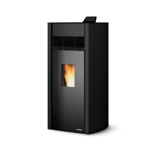 STUFA A PELLET Ecofire BIANCA LUX 12 Pro 3 Aria canalizzabile 12kW PALAZZETTI  con ventilazione indipendente, rivestimento in acciaio e tecnologia Zero Speed Fan