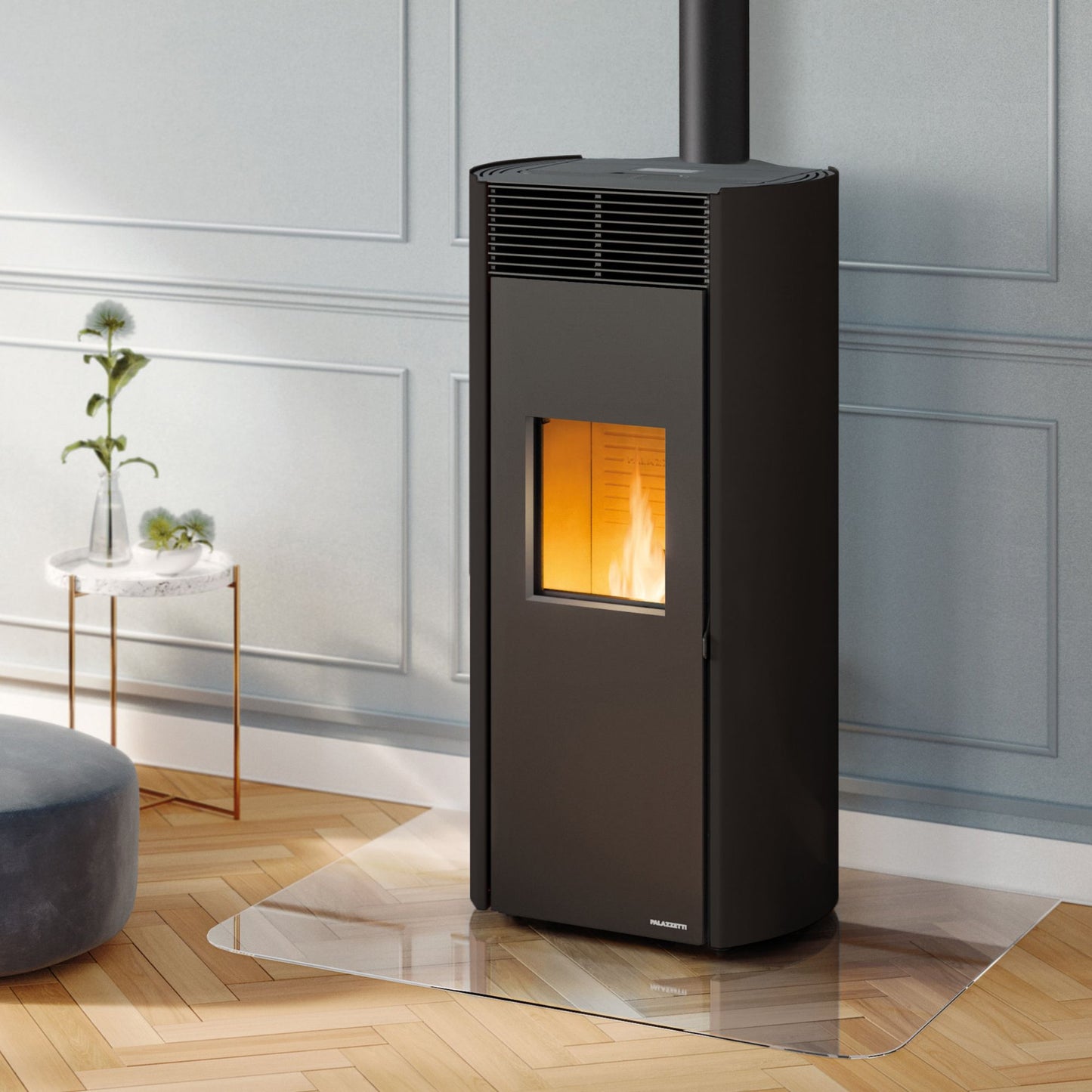 STUFA A PELLET CLELIA TC 12 US aria canalizzabile 12kW PALAZZETTI ermetica braciere t3 alta efficienza 5 stelle