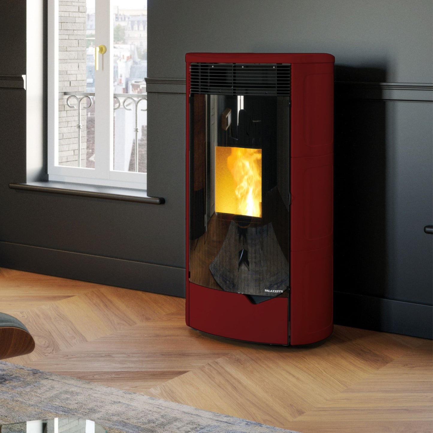STUFA A PELLET ECOFIRE NADINE TC 9 Pro2 Aria Ventilata 9kW A+ PALAZZETTI riscaldamento ad alte prestazioni, progettata per garantire efficienza
