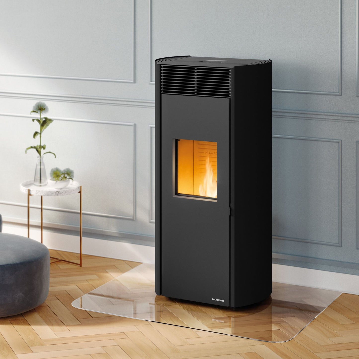 STUFA A PELLET CLELIA 13 PRO3 Aria canalizzabile 13kW PALAZZETTI tecnologia T3, tre ventilatori indipendenti, braciere ad alte prestazioni e classe energetica A+