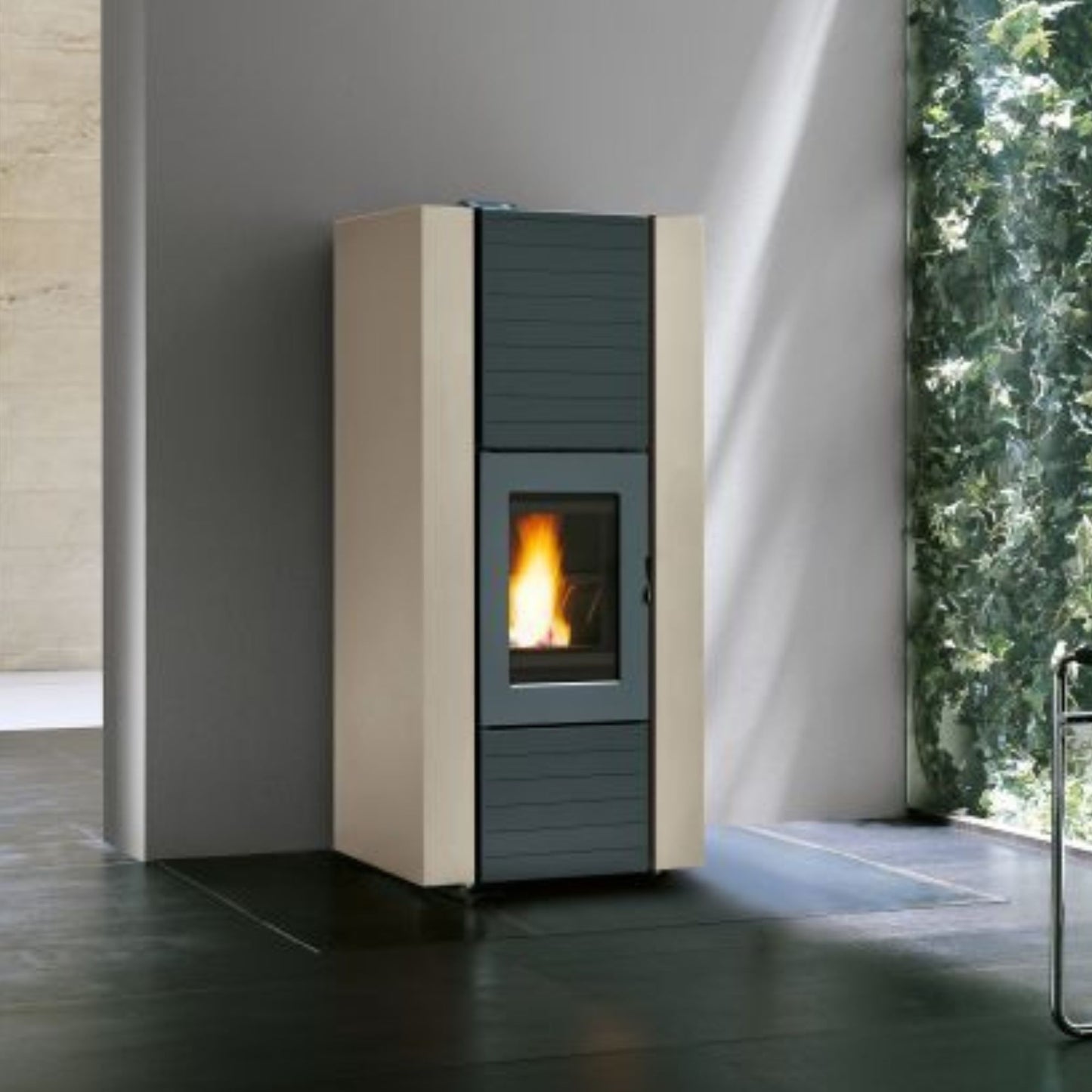STUFA A PELLET ECOFIRE MARTINA IDRO LUX 13 Acqua 13kW A++ PALAZZETTI pannello digitale touch e gestione completa per riscaldamento idrico efficiente