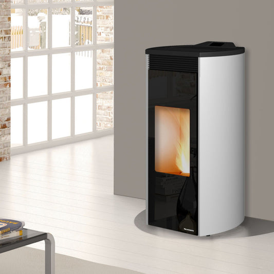 STUFA A PELLET ECOFIRE GIORGIA 9 PRO 2 Aria Canalizzabile 9kW PALAZZETTI con Doppio Ventilatore Indipendente e Top in Ghisa