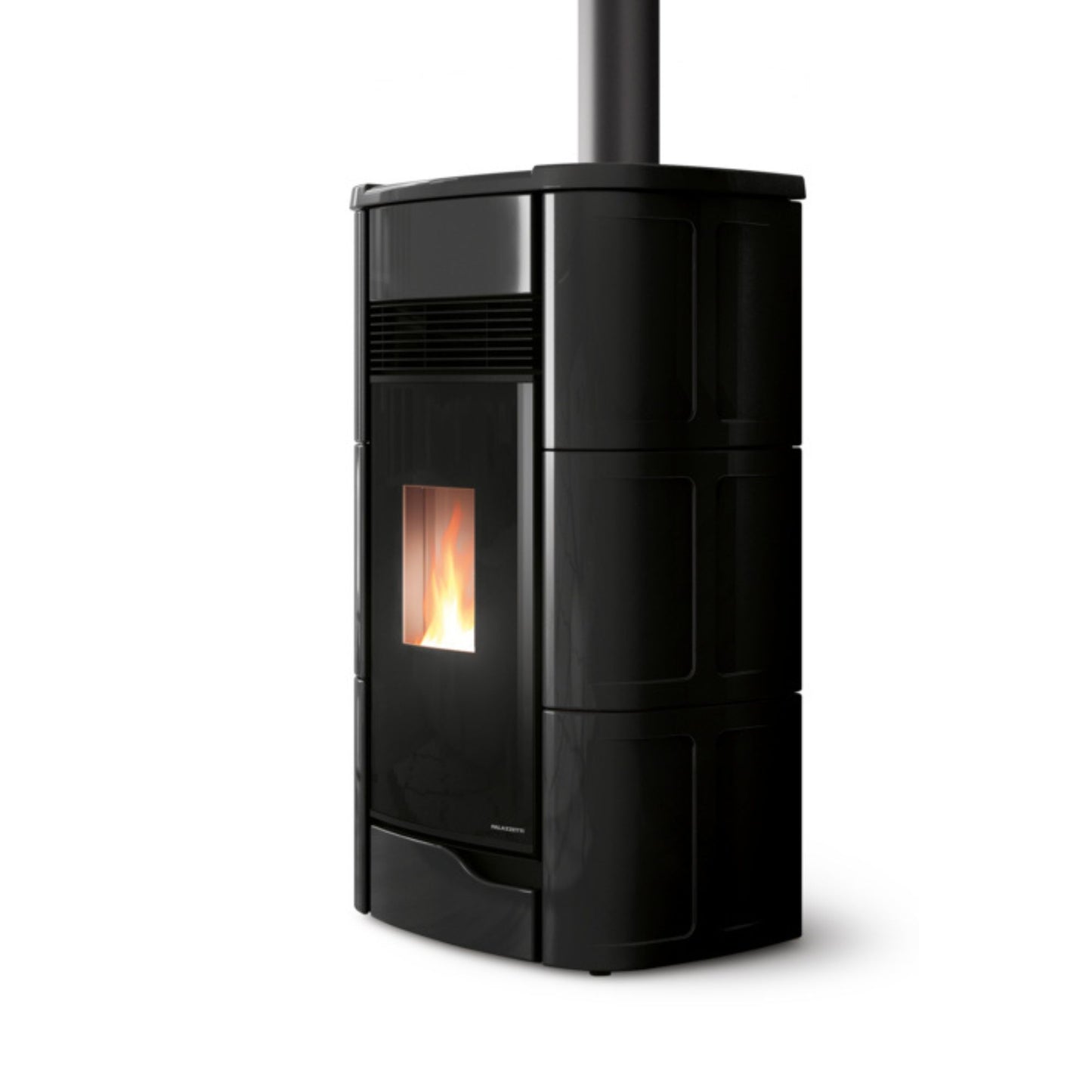 STUFA A PELLET Ecofire Anna US 12 Aria 12kW US PALAZZETTI aria ermetica con uscita fumi superiore, ventilazione regolabile, Zero Speed Fan, ceramica stondata, alto rendimento