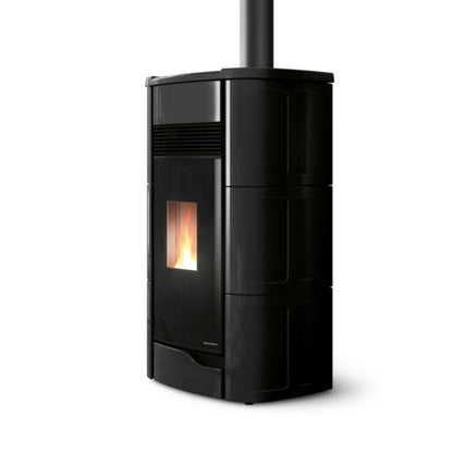 STUFA A PELLET Ecofire Anna US 12 Aria 12kW US PALAZZETTI aria ermetica con uscita fumi superiore, ventilazione regolabile, Zero Speed Fan, ceramica stondata, alto rendimento