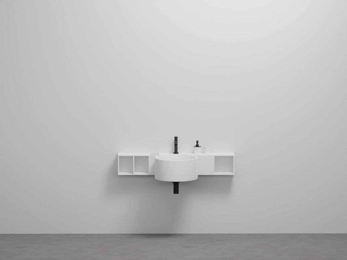 # LAVABO SOSPESO SELLA in ceramica con mobile - CIELO lavandino per arredo bagno elegante