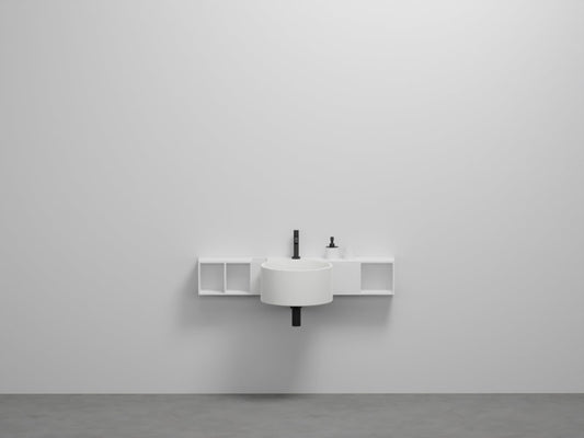 # LAVABO SOSPESO SELLA in ceramica con mobile - CIELO lavandino per arredo bagno elegante