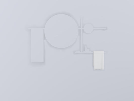 # SPECCHIO TONDO ACCIAIO SIWA - CIELO raffinata specchiera dalle geometrie nette, linee pulite e minimal