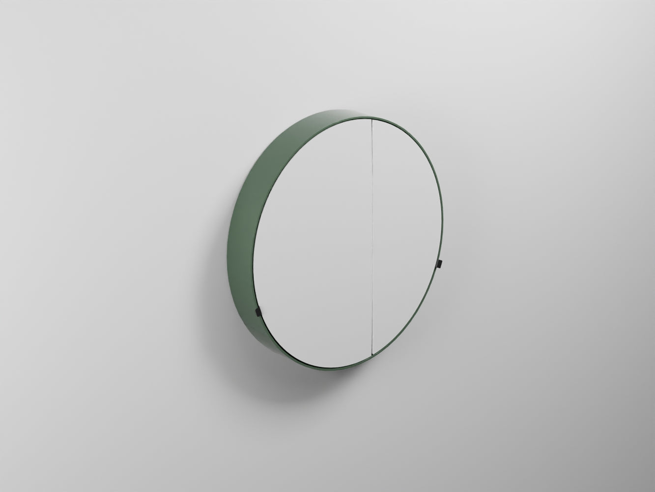 # SPECCHIO CONTENITORE TONDO con BOX ROUND Ø75 - CIELO elemento di design per bagno