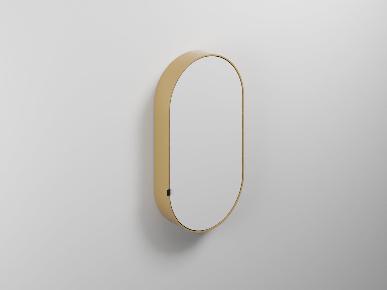 # SPECCHIO CONTENITORE OVALE con BOX OVAL - CIELO elemento di design per bagno