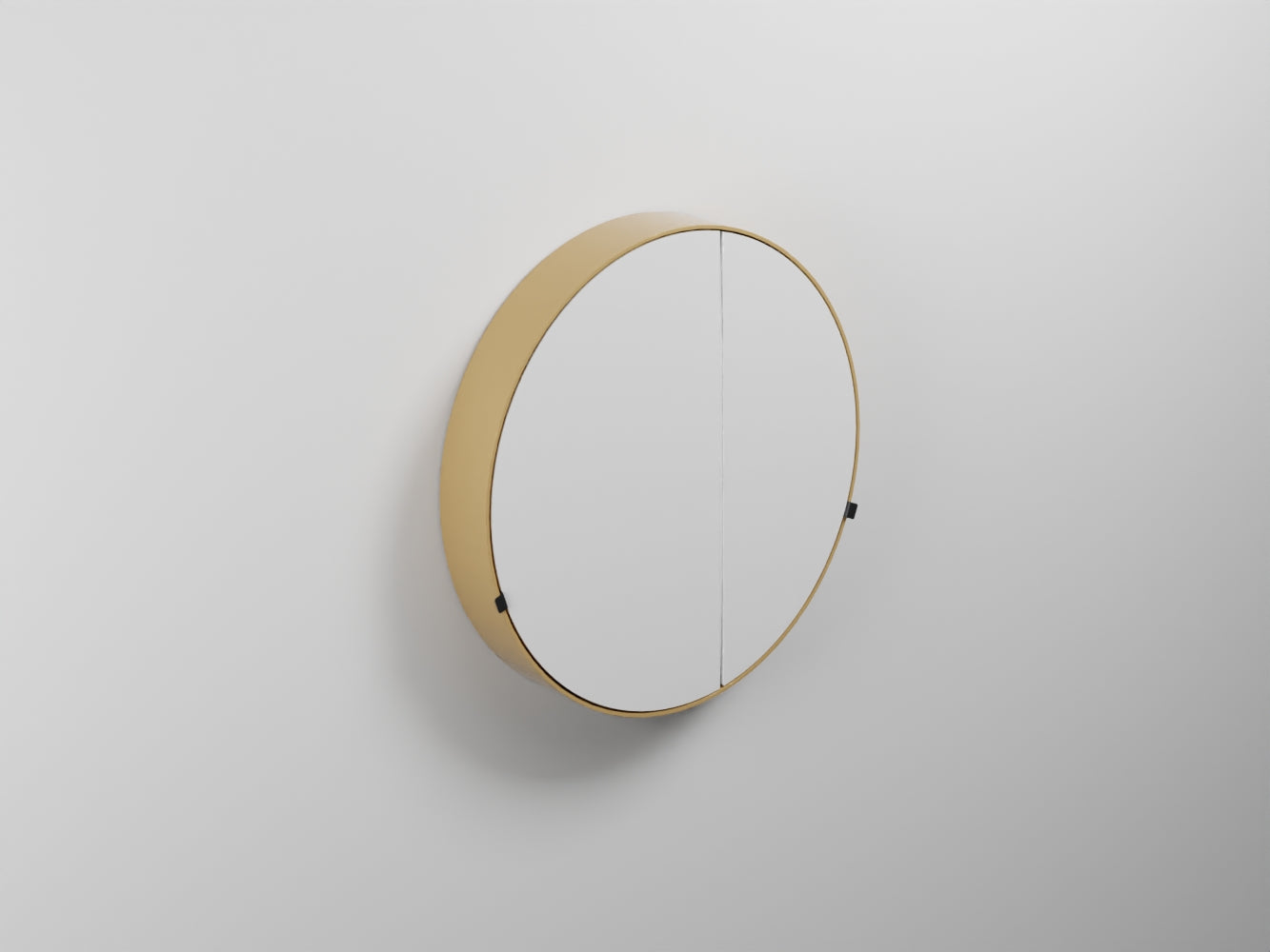 # SPECCHIO CONTENITORE TONDO con BOX ROUND Ø75 - CIELO elemento di design per bagno