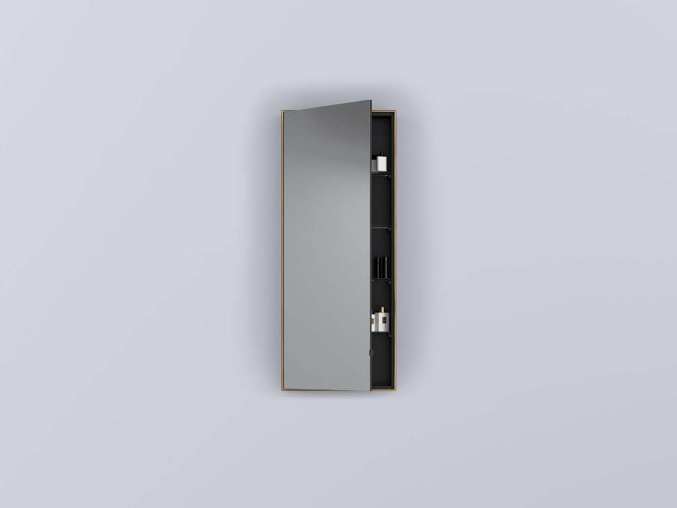 # SPECCHIO CONTENITORE RETTANGOLARE SIMPLE TALL BOX ARCADIA - CIELO ambiente bagno