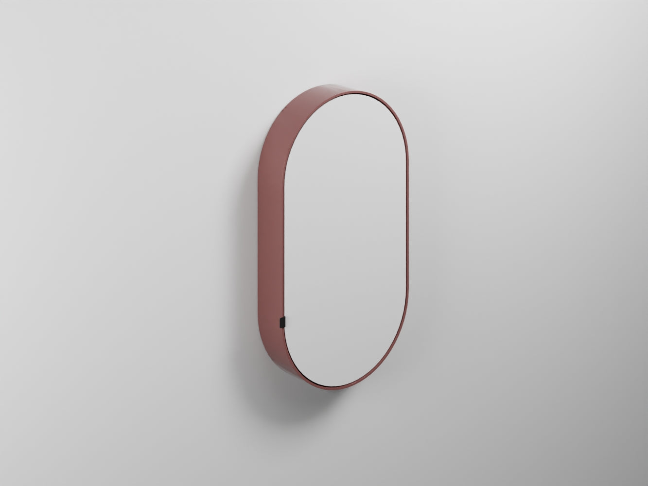 # SPECCHIO CONTENITORE OVALE con BOX OVAL - CIELO elemento di design per bagno