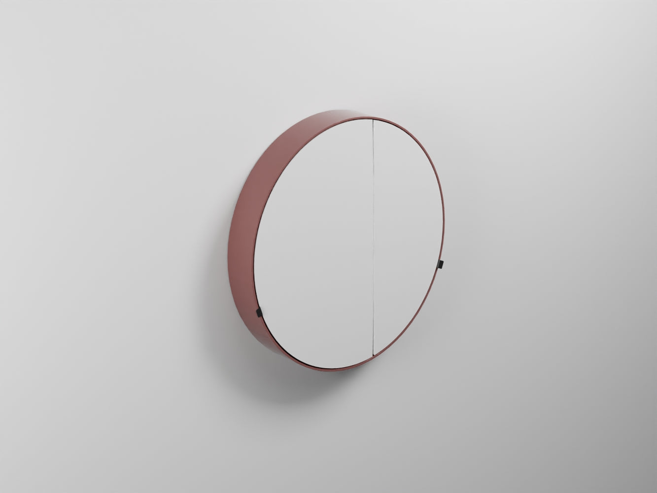 # SPECCHIO CONTENITORE TONDO con BOX ROUND Ø75 - CIELO elemento di design per bagno