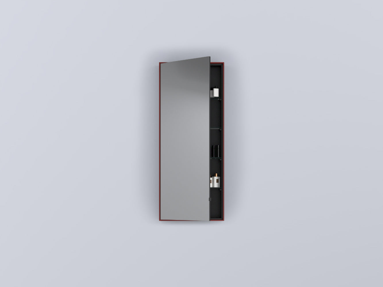 # SPECCHIO CONTENITORE RETTANGOLARE SIMPLE TALL BOX ARCADIA - CIELO ambiente bagno