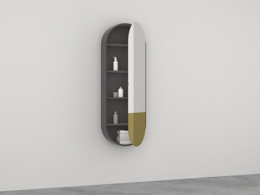 # SPECCHIO CONTENITORE ELIO SLIM BICOLORE ARCADIA - CIELO dalla qualità artigianale Made in Italy