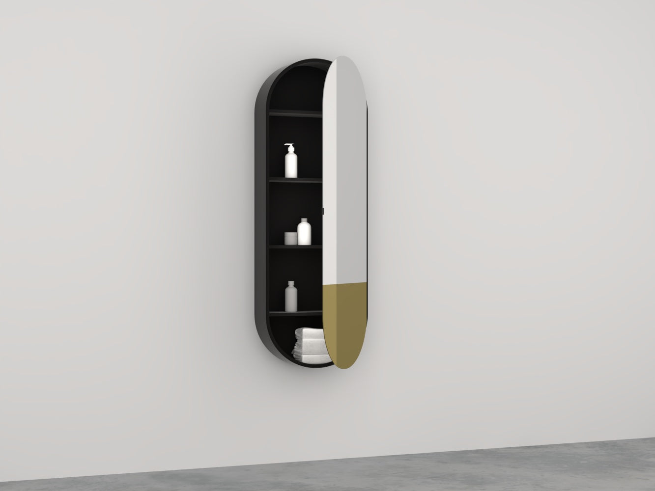 # SPECCHIO CONTENITORE ELIO SLIM BICOLORE ARCADIA - CIELO dalla qualità artigianale Made in Italy