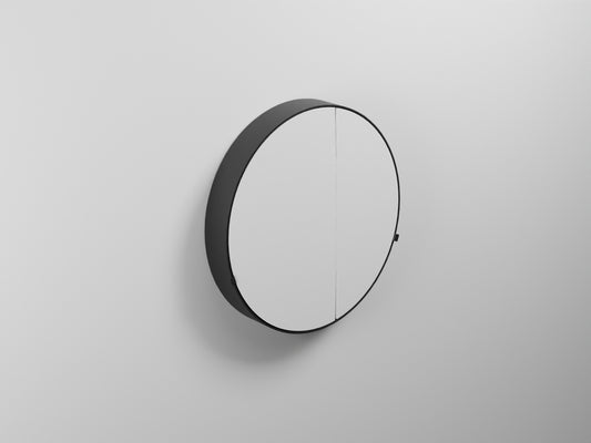 # SPECCHIO CONTENITORE TONDO con BOX ROUND Ø75 - CIELO elemento di design per bagno