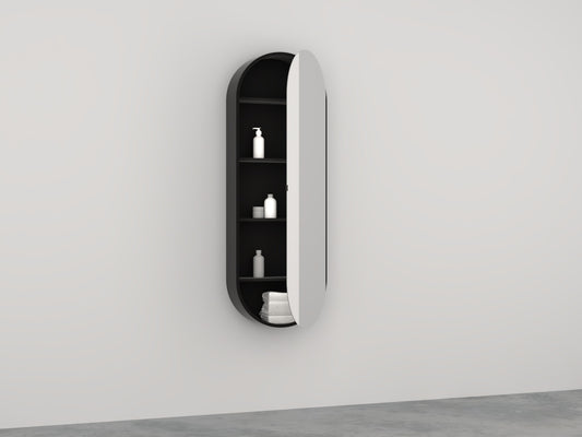 # SPECCHIO con CONTENITORE OVALE ELIO SLIM ARCADIA - CIELO elemento d'arredo per bagno Made in Italy