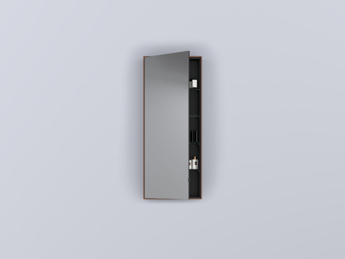 # SPECCHIO CONTENITORE RETTANGOLARE SIMPLE TALL BOX ARCADIA - CIELO ambiente bagno