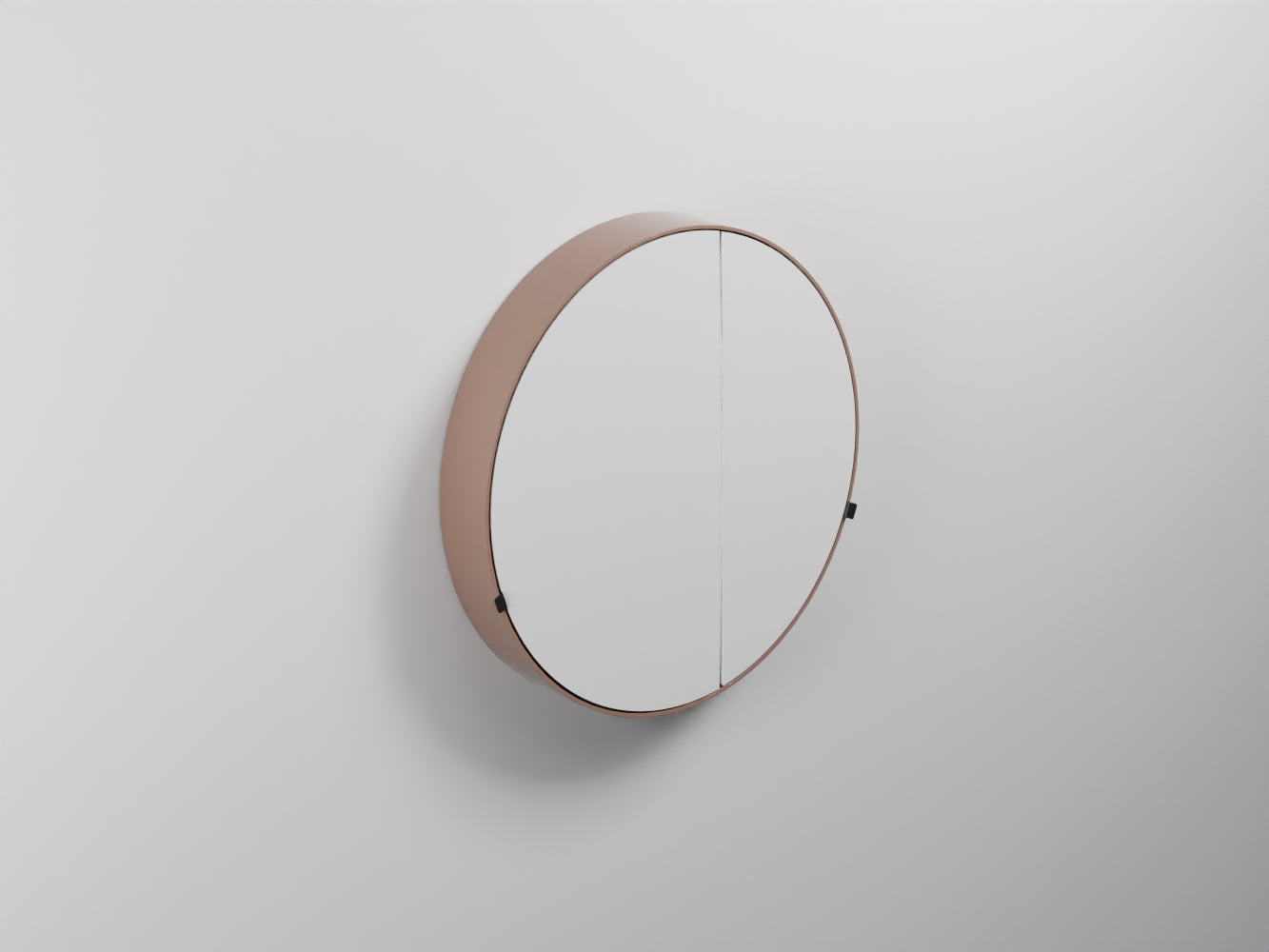 # SPECCHIO CONTENITORE TONDO con BOX ROUND Ø75 - CIELO elemento di design per bagno