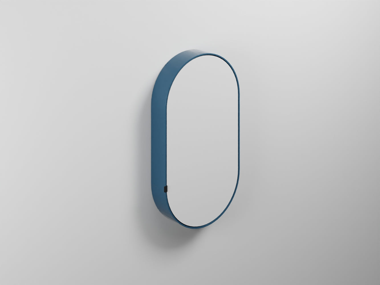 # SPECCHIO CONTENITORE OVALE con BOX OVAL - CIELO elemento di design per bagno