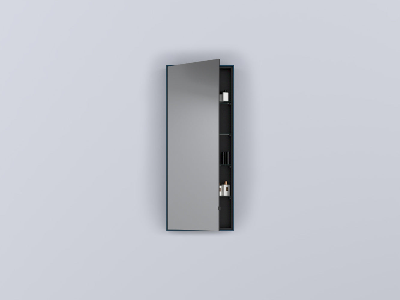 # SPECCHIO CONTENITORE RETTANGOLARE SIMPLE TALL BOX ARCADIA - CIELO ambiente bagno