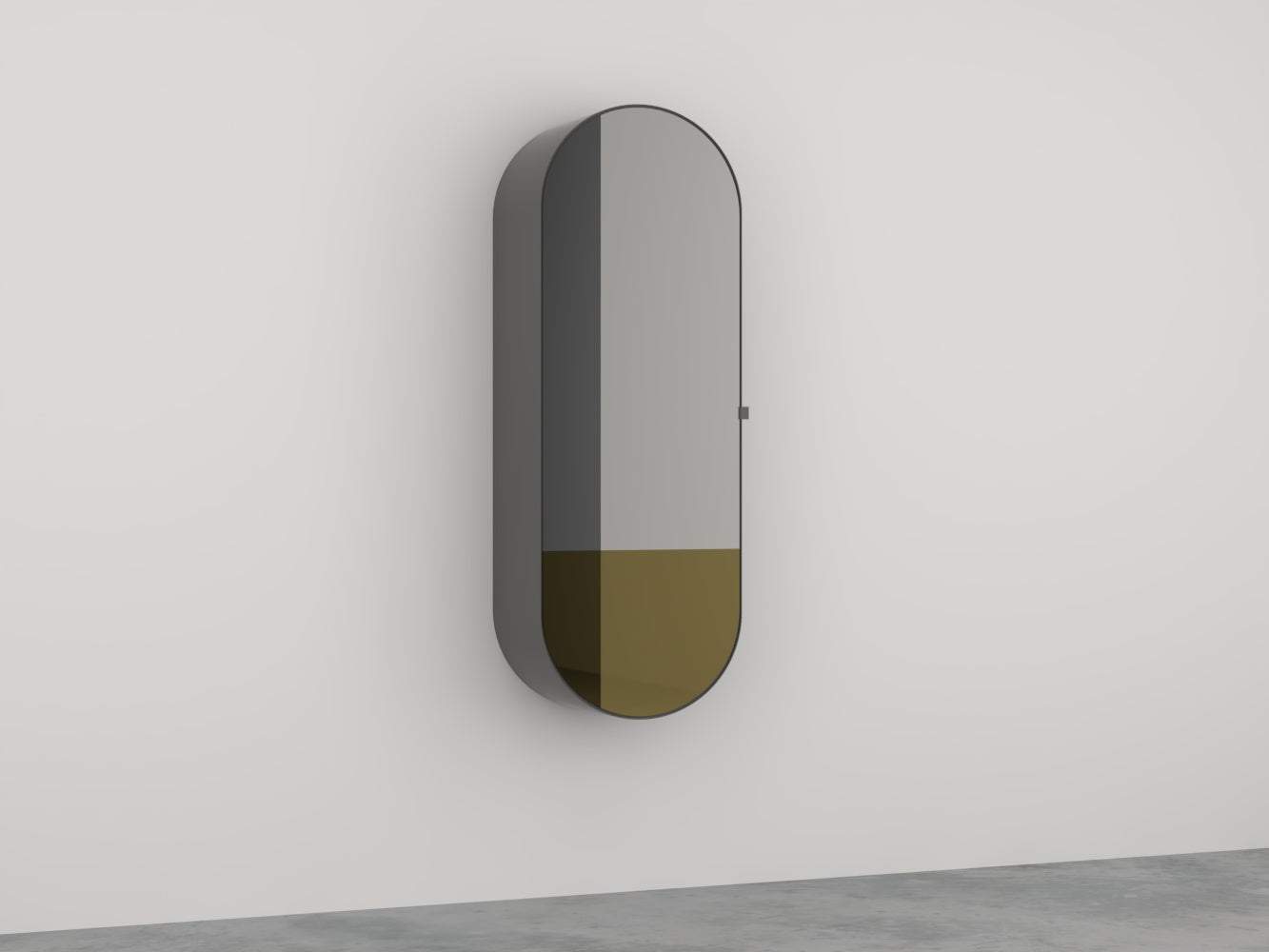 # SPECCHIO CONTENITORE OVALE ELIO BICOLORE ARCADIA - CIELO specchio a parete per bagno