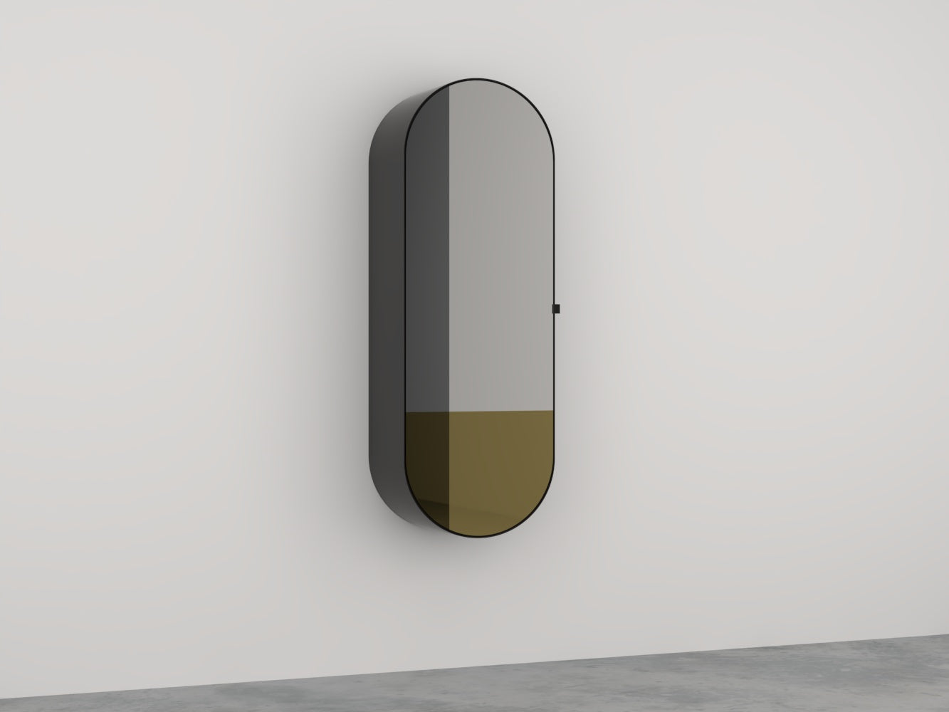 # SPECCHIO CONTENITORE OVALE ELIO BICOLORE ARCADIA - CIELO specchio a parete per bagno