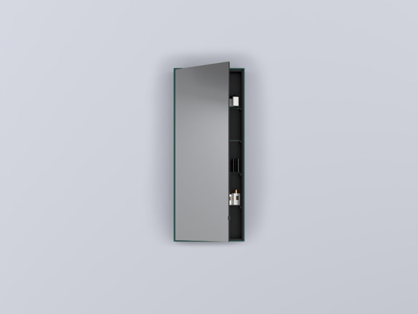 # SPECCHIO CONTENITORE RETTANGOLARE SIMPLE TALL BOX ARCADIA - CIELO ambiente bagno