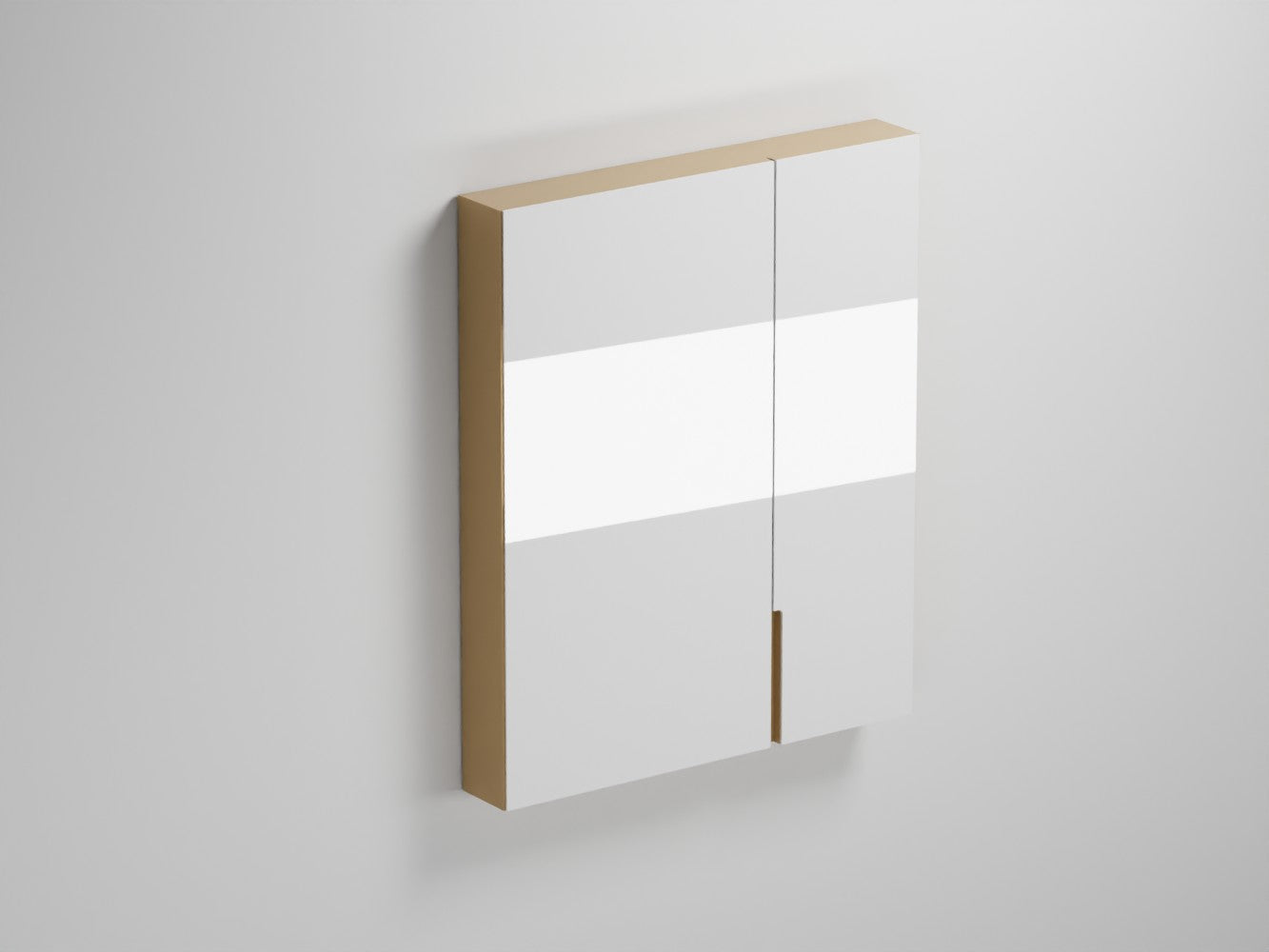 # SPECCHIO LACCATO con CONTENITORE e LUCE LED FILO - CIELO VERSIONE SINISTRA