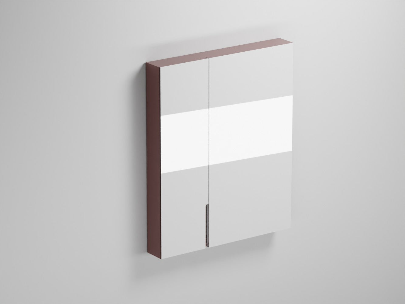 # SPECCHIO LACCATO con CONTENITORE e LUCE LED FILO - CIELO VERSIONE DESTRA