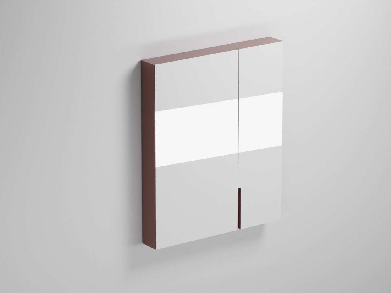 # SPECCHIO LACCATO con CONTENITORE e LUCE LED FILO - CIELO VERSIONE SINISTRA