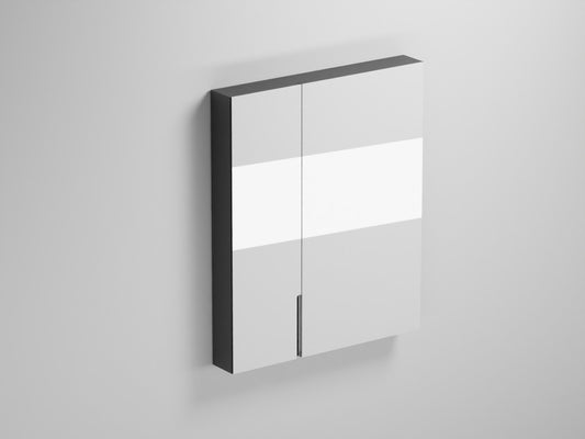 # SPECCHIO LACCATO con CONTENITORE e LUCE LED FILO - CIELO VERSIONE DESTRA