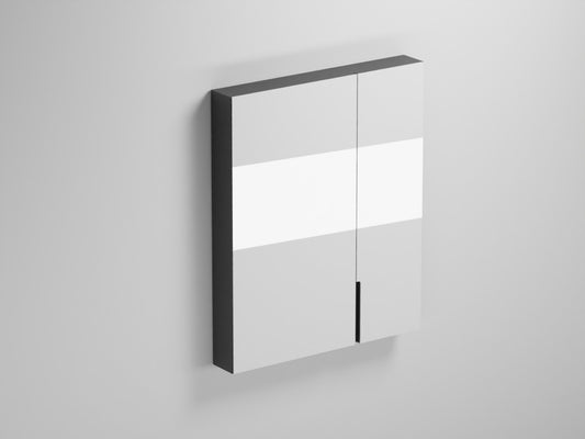 # SPECCHIO LACCATO con CONTENITORE e LUCE LED FILO - CIELO VERSIONE SINISTRA