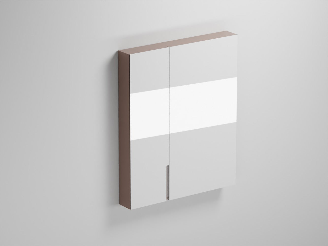 # SPECCHIO LACCATO con CONTENITORE e LUCE LED FILO - CIELO VERSIONE DESTRA