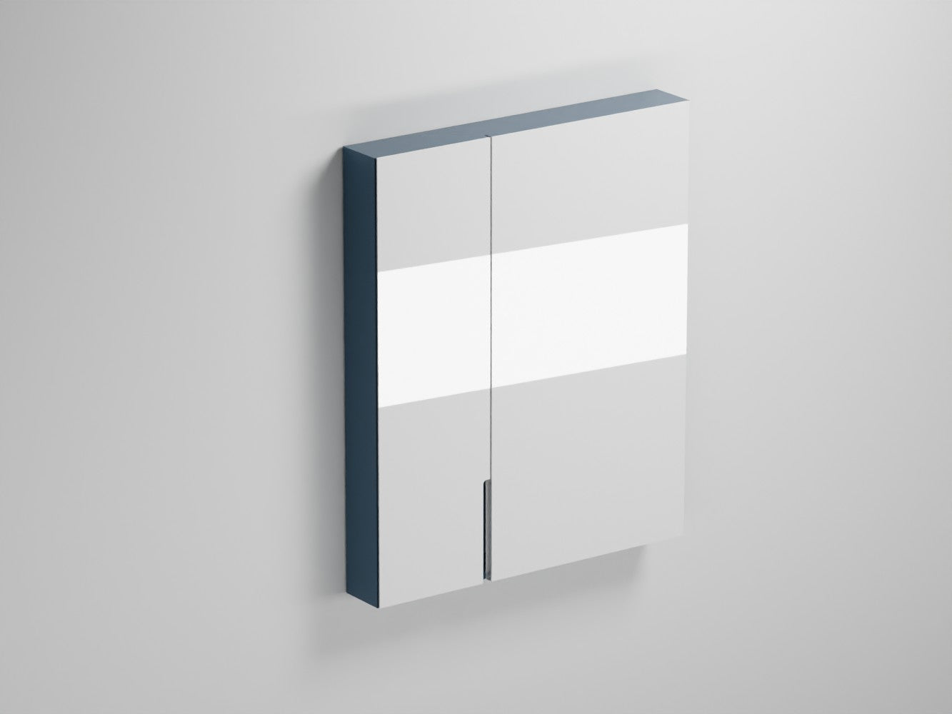 # SPECCHIO LACCATO con CONTENITORE e LUCE LED FILO - CIELO VERSIONE DESTRA