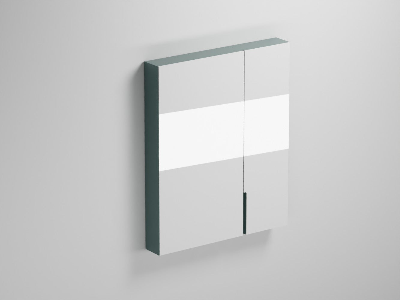 # SPECCHIO LACCATO con CONTENITORE e LUCE LED FILO - CIELO VERSIONE SINISTRA