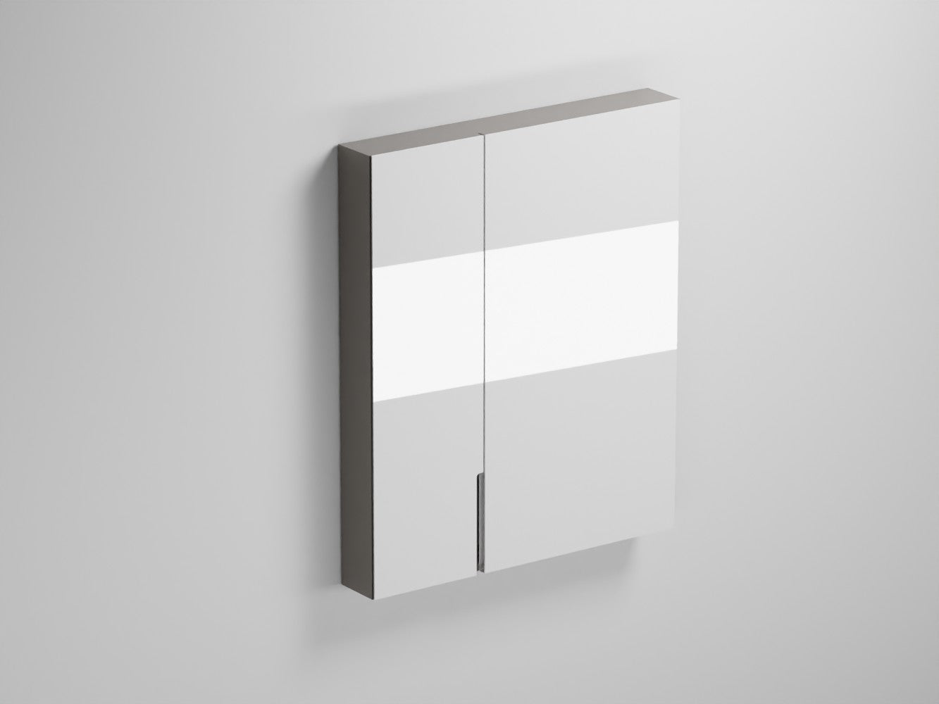 # SPECCHIO LACCATO con CONTENITORE e LUCE LED FILO - CIELO VERSIONE DESTRA