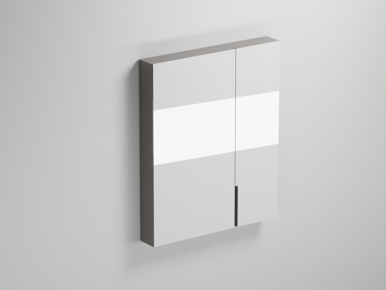 # SPECCHIO LACCATO con CONTENITORE e LUCE LED FILO - CIELO VERSIONE SINISTRA