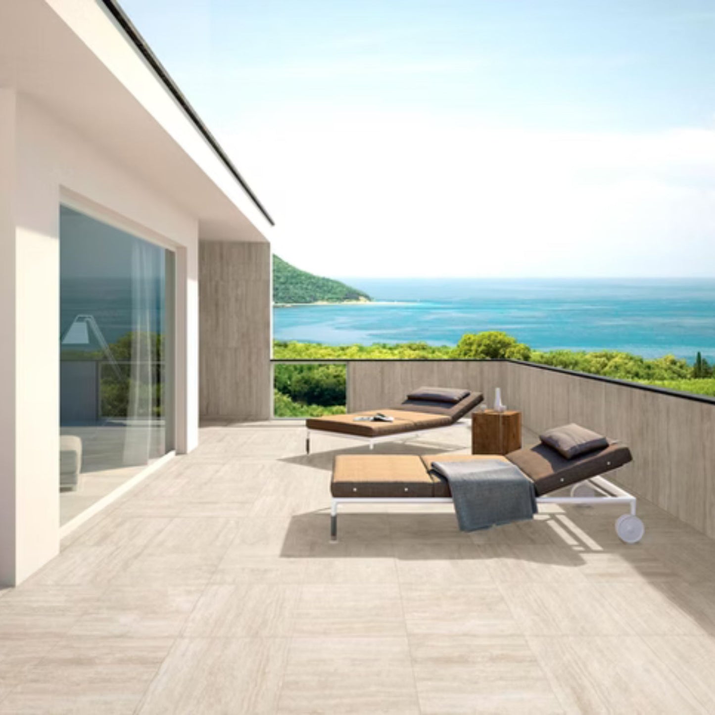 TRAVERTINE SAVOIA ITALIA Piastrelle in gres porcellanato effetto travertino contemporaneo per pavimenti e rivestimenti