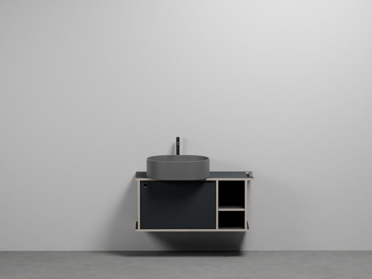 # LAVABO OVALE con MOBILE THEO 103 - CIELO arredamento bagno lavandino in ceramica di alta qualità