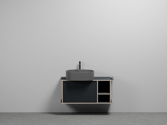 # LAVABO OVALE con MOBILE THEO 103 - CIELO arredamento bagno lavandino in ceramica di alta qualità