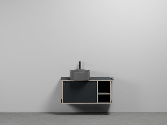 # LAVABO TONDO con MOBILE THEO 103 - CIELO arredamento bagno lavandino in ceramica di alta qualità