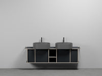 # LAVABO OVALE con MOBILE 4 ANTE E VANO GIORNO THEO 175 - CIELO mobile per bagno con lavandino