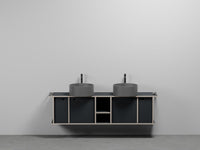 # LAVABO TONDO con MOBILE 4 ANTE E VANO GIORNO THEO 175 - CIELO mobile per bagno con lavandino